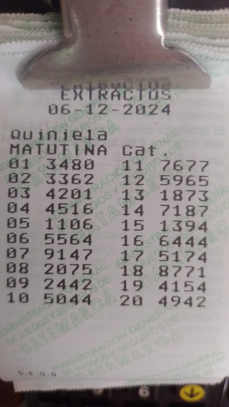 QUINIELA MATUTINA