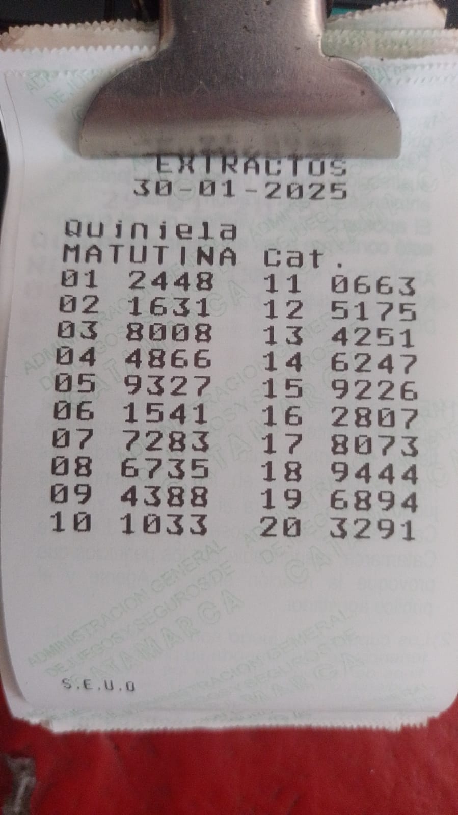 Quiniela Matutina Vespertina y Tarde