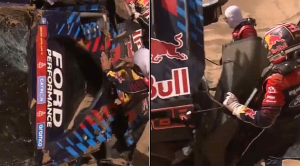 Dakar 2025:  del terrible vuelco del auto de Carlos Sainz en medio del desierto