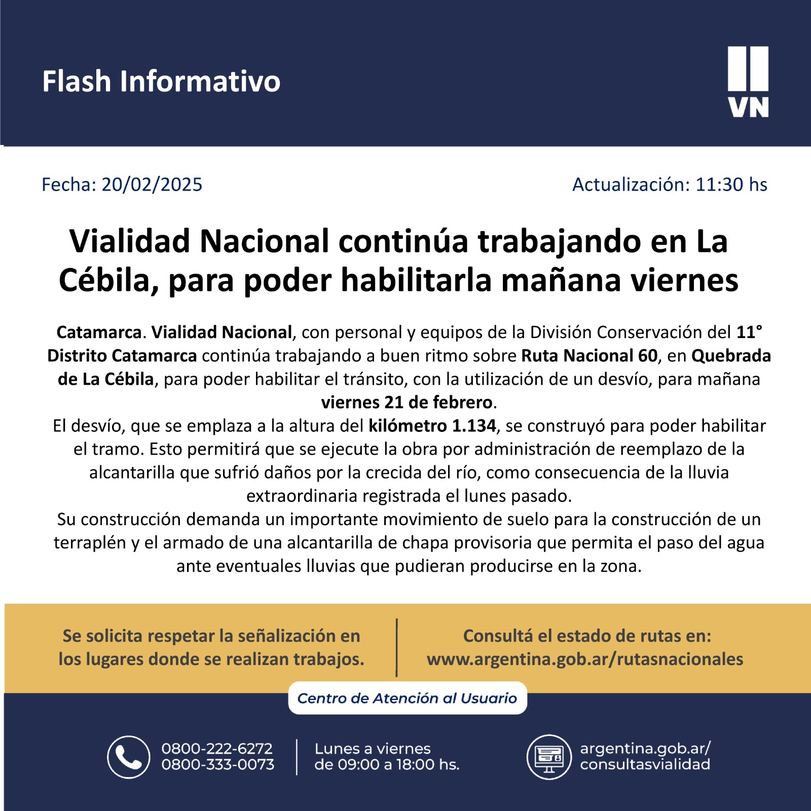 Continuan Los Trabajos en la Cebila