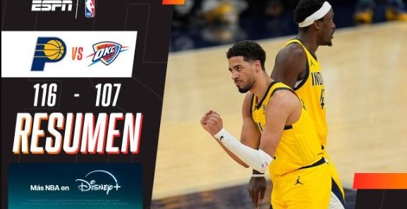En un juego histórico disputado en Indiana, los Pacers vencieron a Oklahoma City Thunder y lideran 2-1 las Finales de la NBA